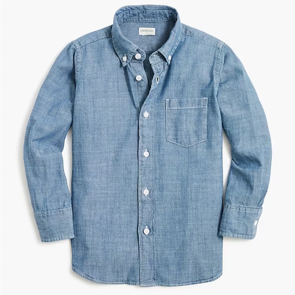 Crewcuts Boys' long-sleeve chambray shirt
